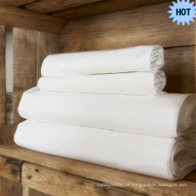 Atacado Branco liso TC200 100% tecido de algodão em embalagem de rolo